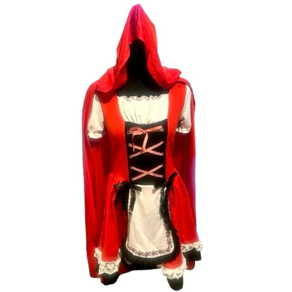 Girls Little Red Riding Hood Witch Vampire Costume - XL (14-16)